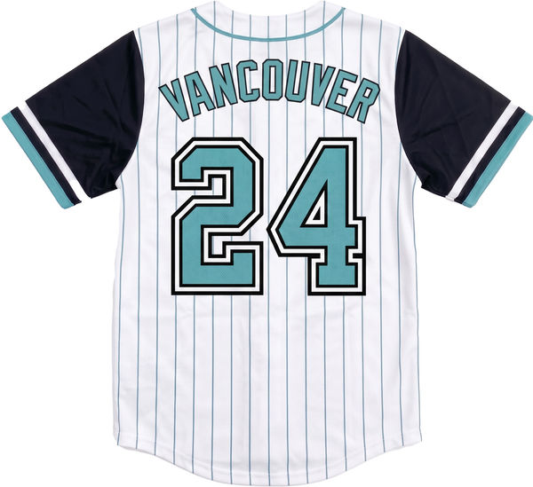 An image of a Custom Sublimated Button Up Baseball Jersey in Baseball Fabric!