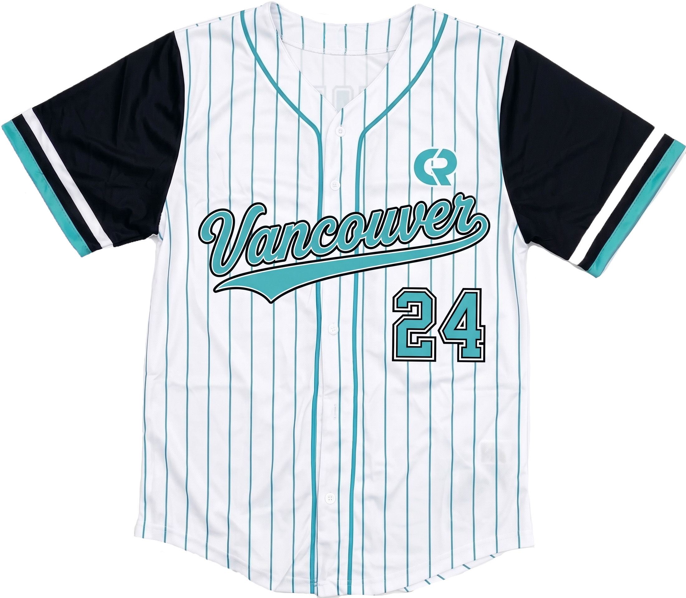 Sublimated Button Up Baseball Jersey in Baseball Fabric