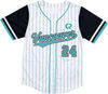 An image of a Custom Sublimated Button Up Baseball Jersey in Baseball Fabric!