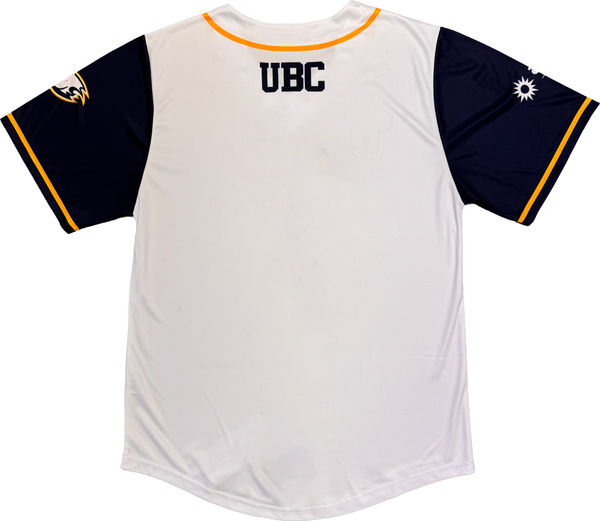 Am image of a Custom Sublimated Button Up Baseball Jersey in Essential!