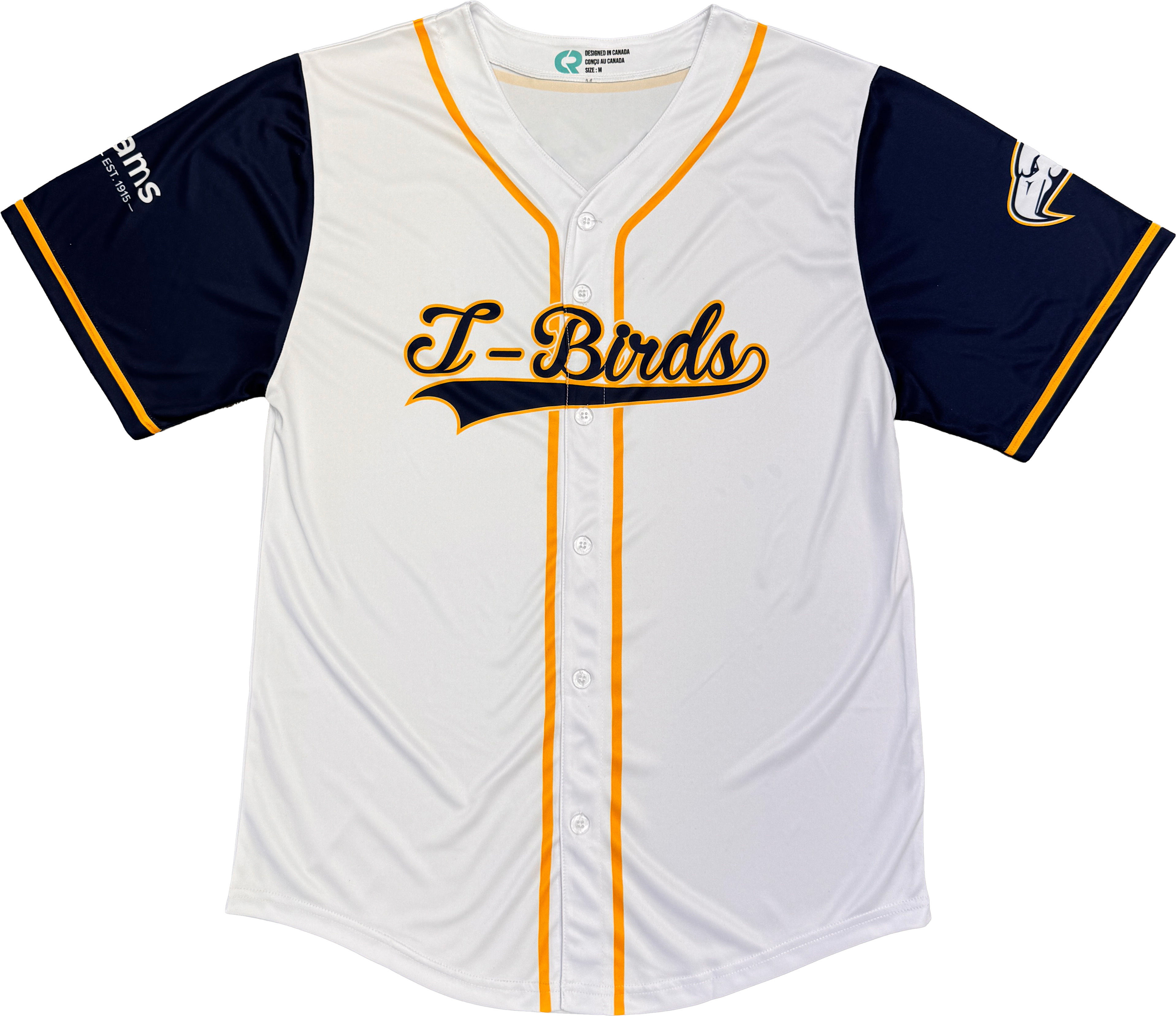 Sublimated Button Up Baseball Jersey in Essential