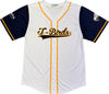 Am image of a Custom Sublimated Button Up Baseball Jersey in Essential!