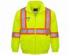 An image of a Custom Sumaggo High Visibility 5 in 1 Jacket with Fleece Inner Jacket in Lime!