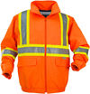 Am image of a Custom Sumaggo High Visibility Bomber Jacket with Orange Contrasting 3M Reflective Material in Orange!