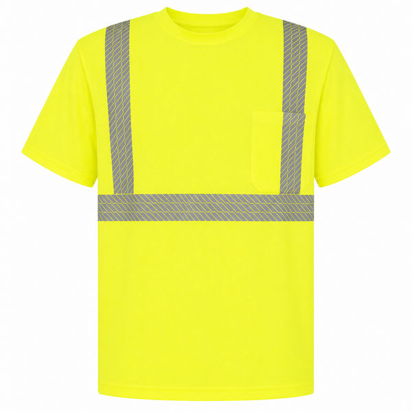 An image of a Custom Sumaggo High Visibility TShirt With Ventilated Reflective Tapes in Lime!