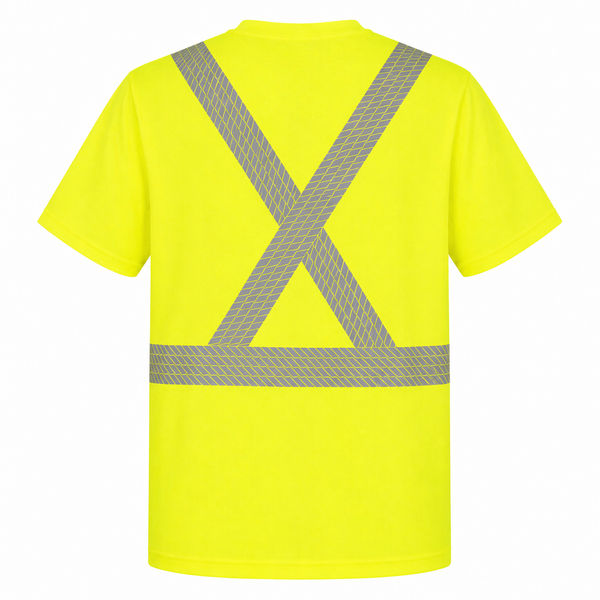 An image of a Custom Sumaggo High Visibility TShirt With Ventilated Reflective Tapes in Lime!
