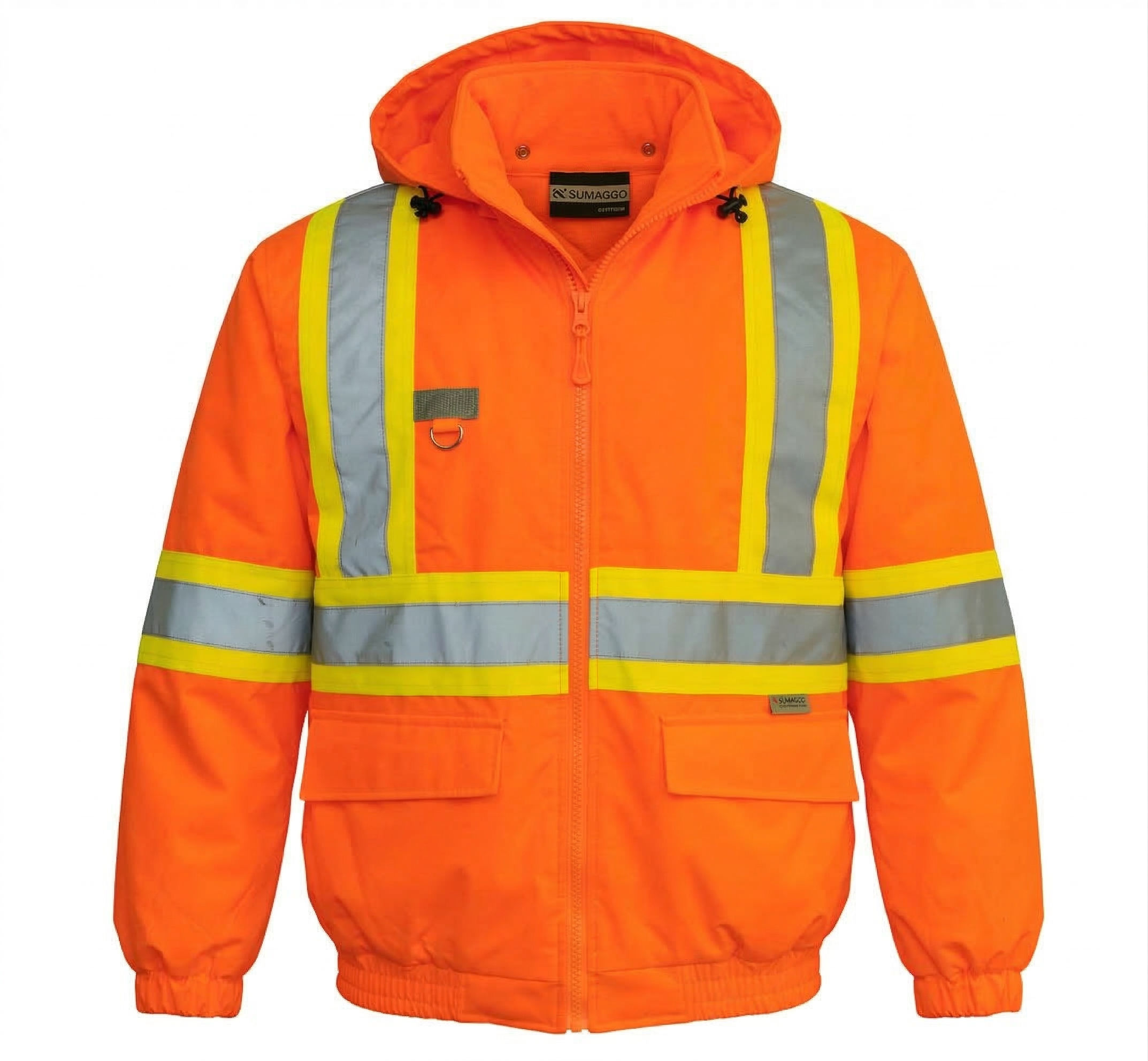 Sumaggo HV 3 in 1 Bomber Jacket with Poly Cotton Fleece Jacket in Orange