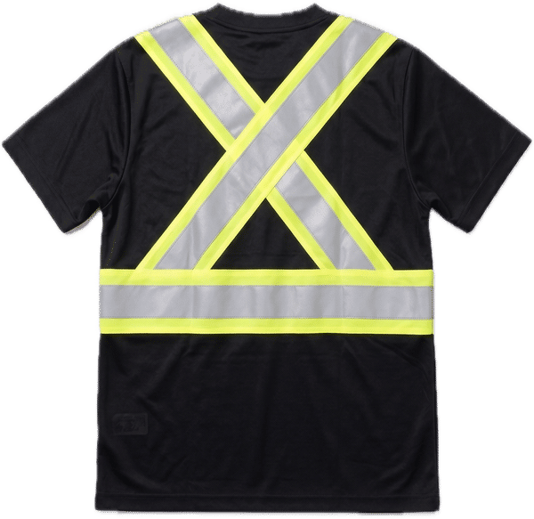 An image of a Custom Sumaggo Level 1 Wicking T Shirt with Contrasting Stripes in Black!