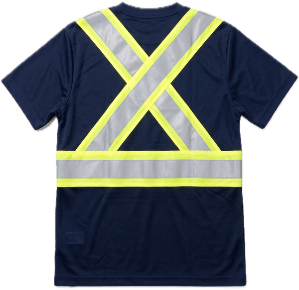 An image of a Custom Sumaggo Level 1 Wicking T Shirt with Contrasting Stripes in Navy!
