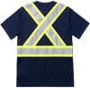 An image of a Custom Sumaggo Level 1 Wicking T Shirt with Contrasting Stripes in Navy!