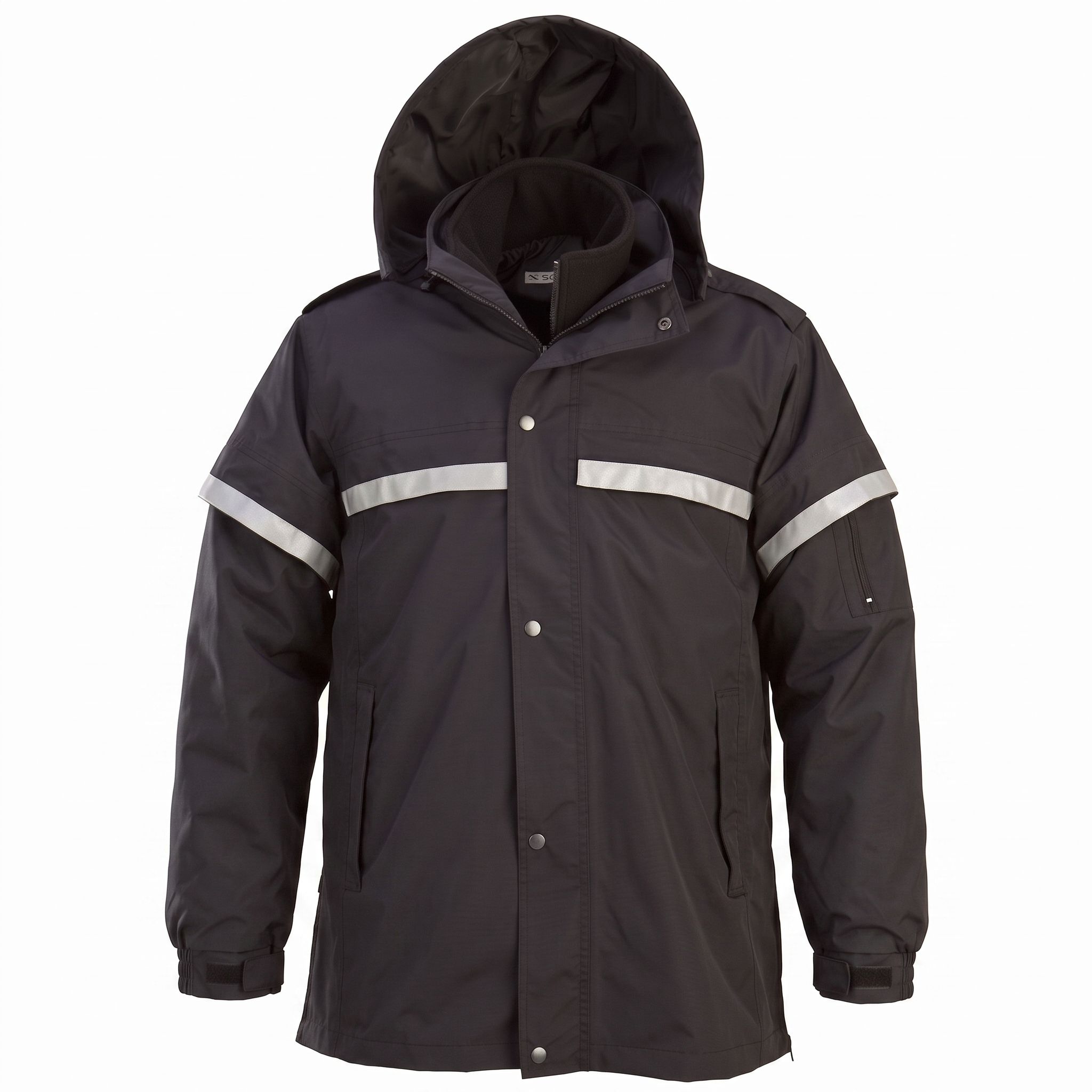 Sumaggo Oxford Jacket with 3M Reflective Material in Black