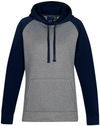 Am image of a Custom Biz Collection Hype Ladies Two Tone Hoodie in Grey Marle/Navy!