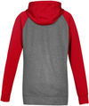 Am image of a Custom Biz Collection Hype Ladies Two Tone Hoodie in Grey Marle/Red!