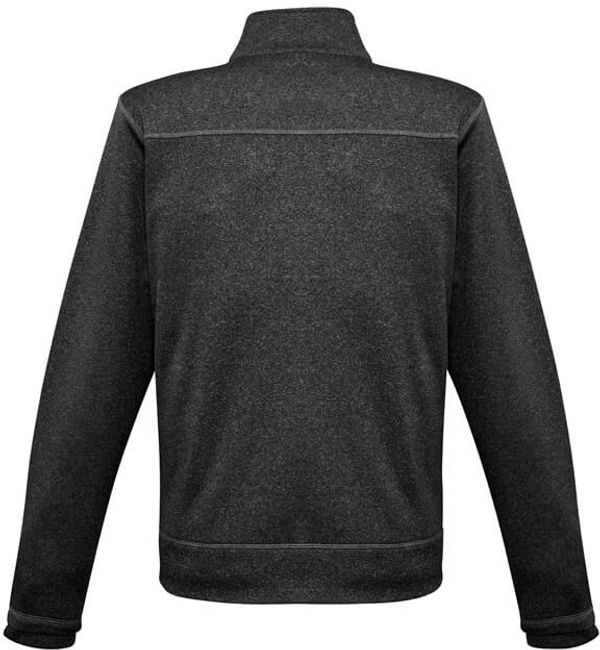Am image of a Custom Biz Collection Mens Hype Full Zip Jacket in Black Marle!