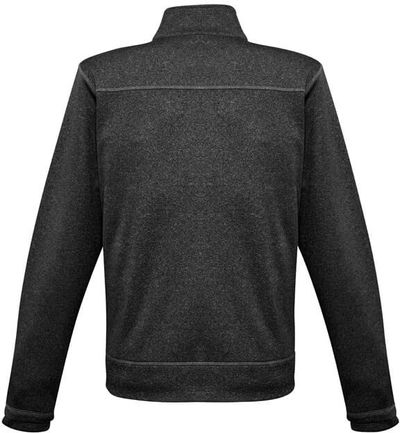 Am image of a Custom Biz Collection Mens Hype Full Zip Jacket in Black Marle!