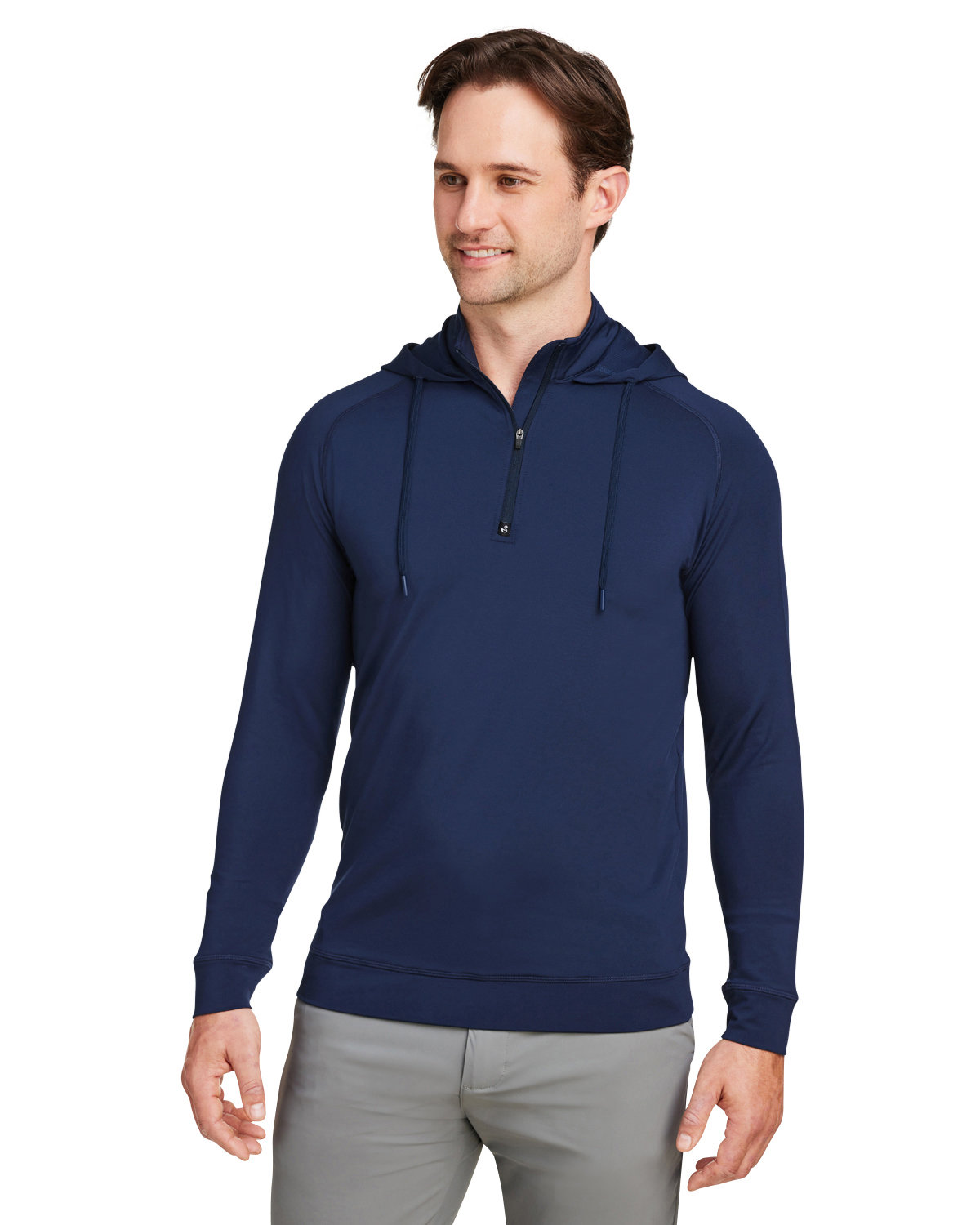 Swannies Golf Mens Vandyke Quarter Zip Hooded Sweatshirt