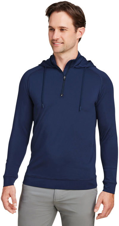 An image of a Custom Swannies Golf Mens Vandyke Quarter Zip Hooded Sweatshirt!