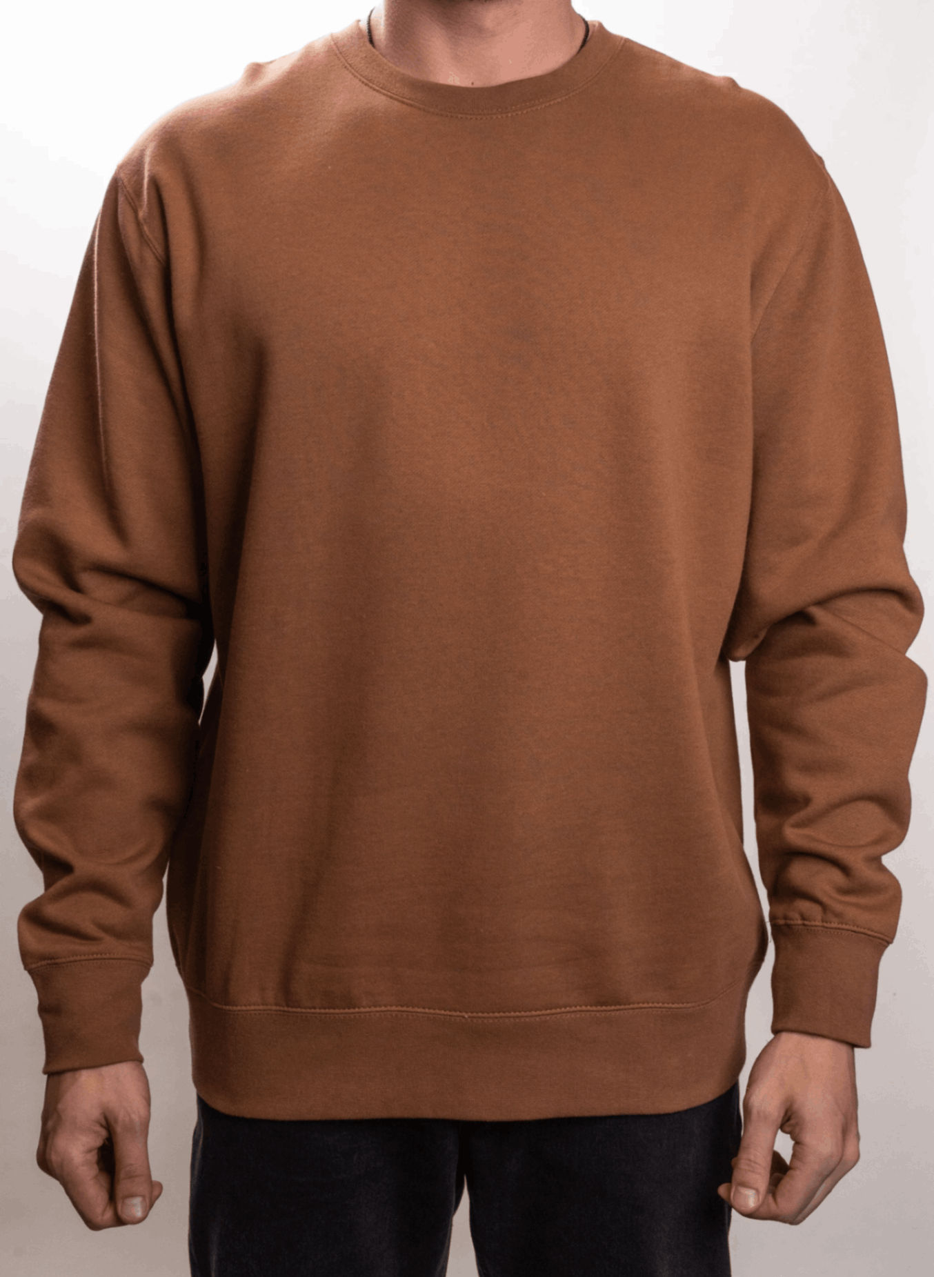 Independent Trading Co. Mens Heavy Weight Crew Neck in Saddle