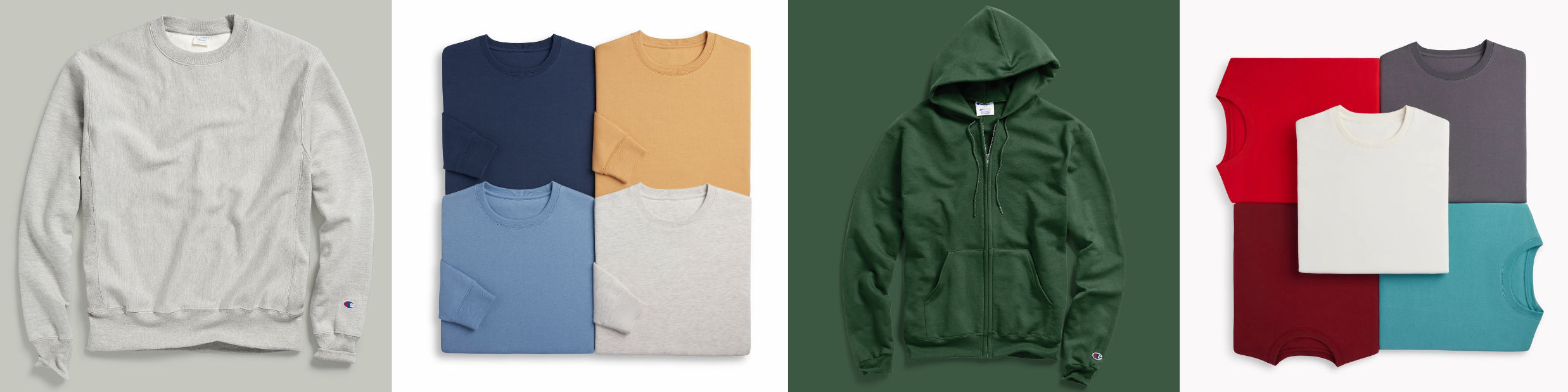 An image of a variety of custom hoodies and crewneck popular among schools