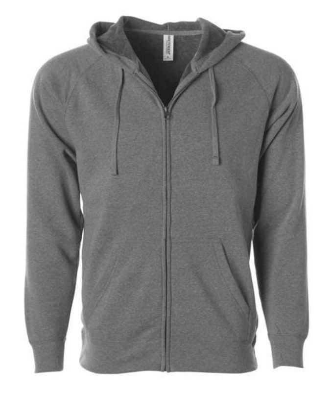Independent Trading Co Unisex Special Blend Zip Hooded Sweatshirt in Nickel Gunmetal Heather