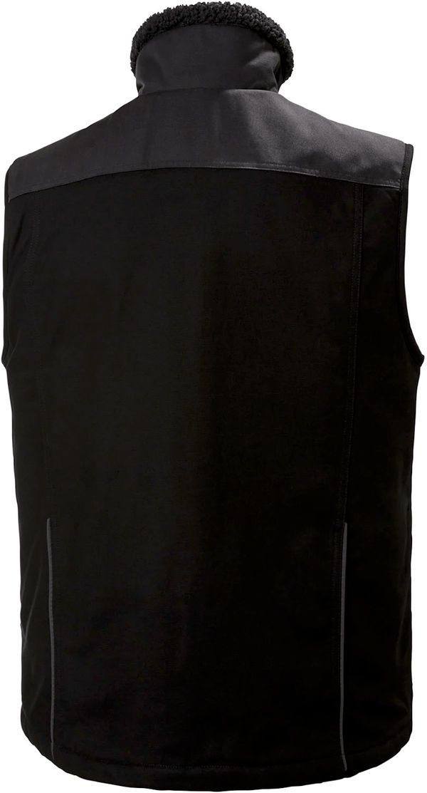 Am image of a Custom Helly Hansen Men's Oxford Lined Vest in Black/Ebony!