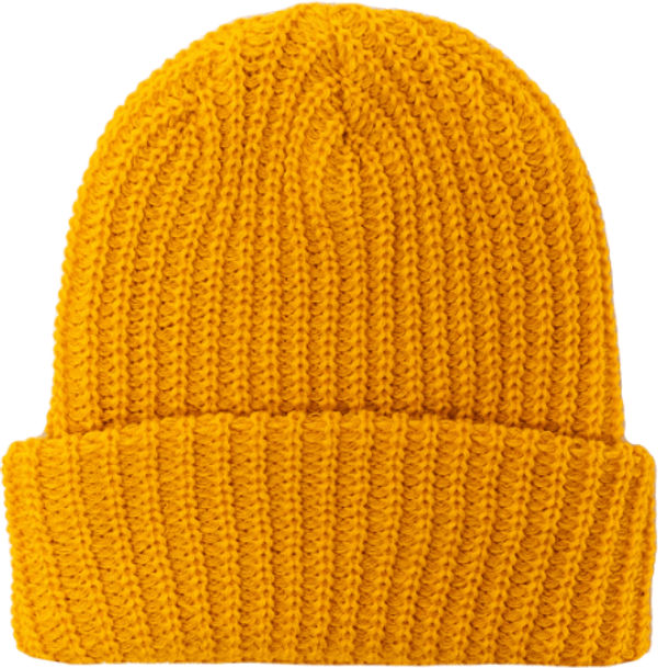 Am image of a Custom Beaniiez Mountain Toque in Mustard!