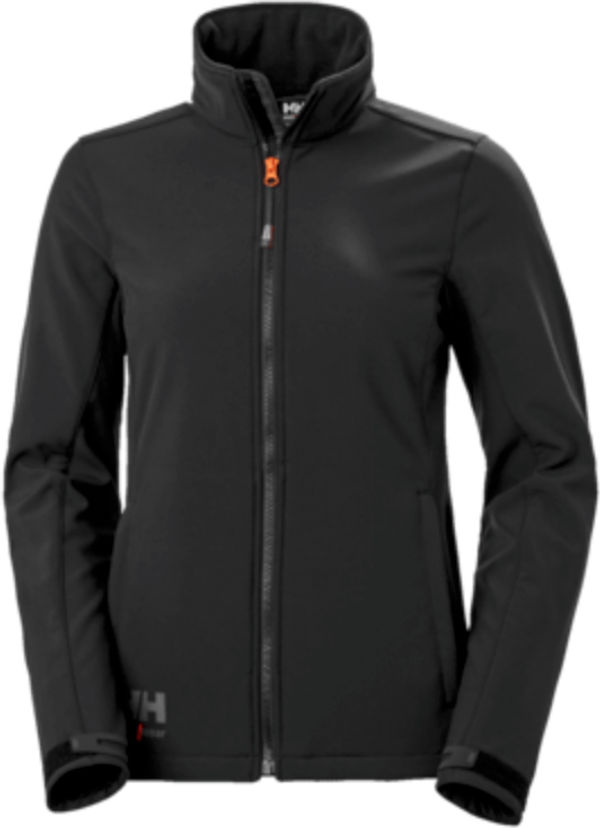 Am image of a Custom Helly Hansen Womens Luna Softshell Jacket in Black!