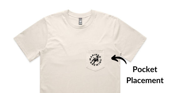 An image of an example of a pocket placement of a logo