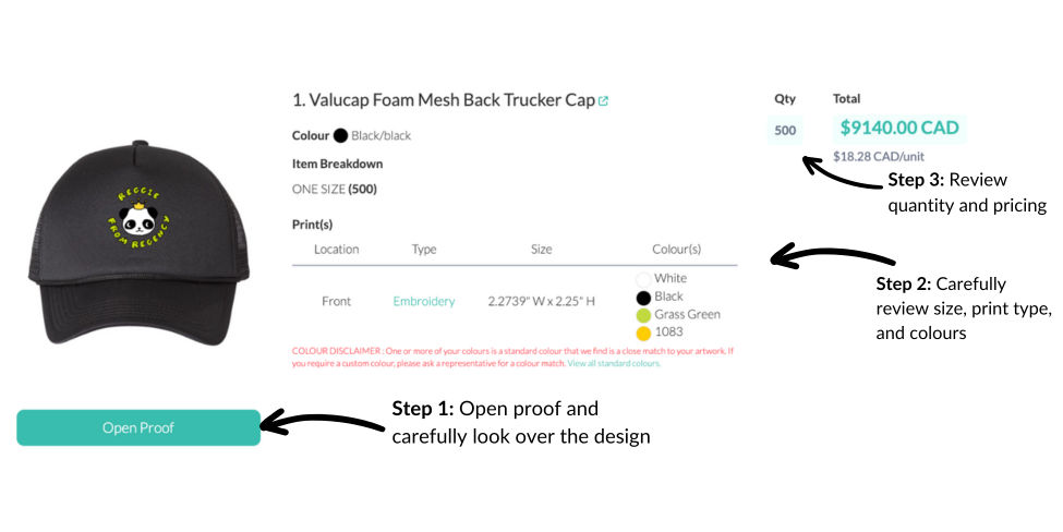 An example of what our mockup page looks like.