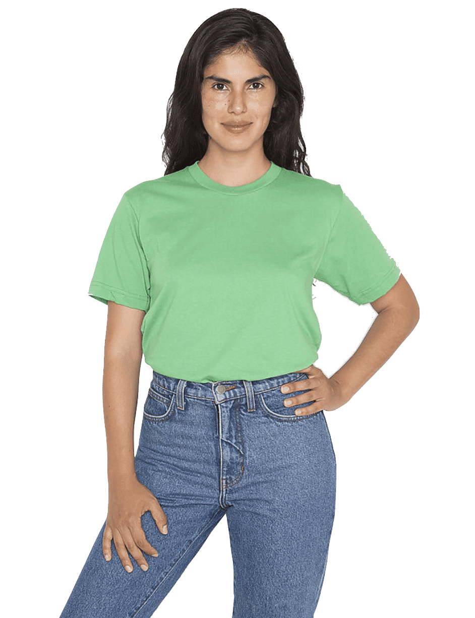 Los Angeles Apparel Classic Fine Jersey Tee in Grass