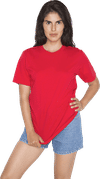 Am image of a Custom Los Angeles Apparel Classic Fine Jersey Tee in Red!
