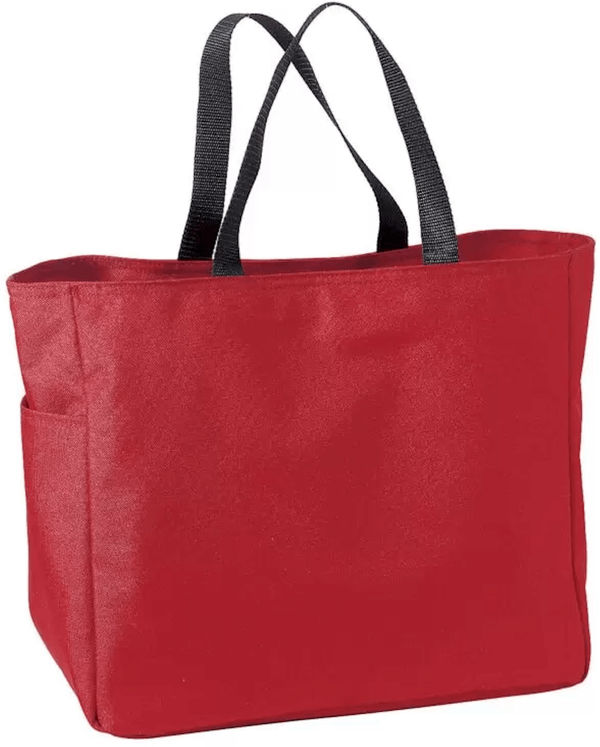 Am image of a Custom ATC Essential Tote in Red!