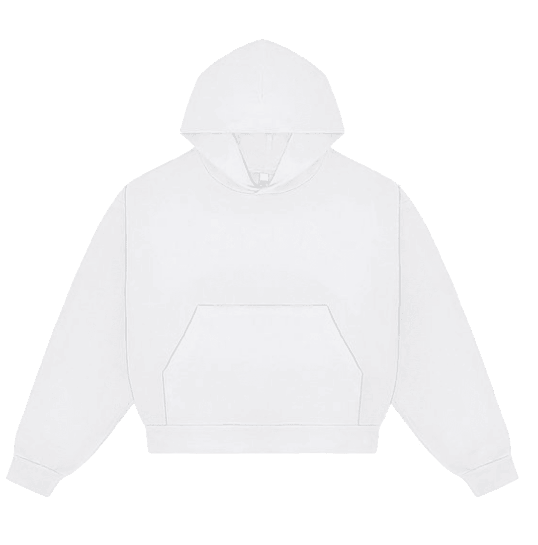 LA Apparel Heavy Fleece Cropped Hoodie in White