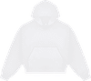 Am image of a Custom LA Apparel Heavy Fleece Cropped Hoodie in White!