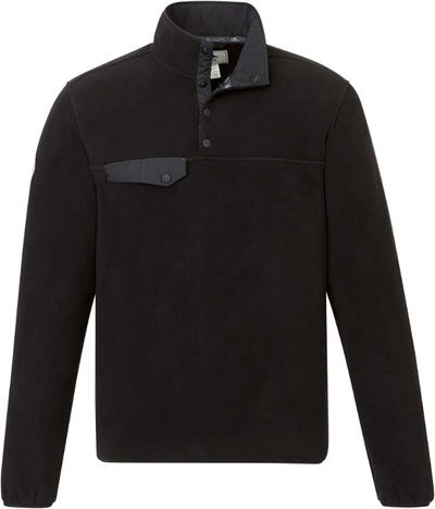 Am image of a Custom Roots73 Mens Westville Eco Microfleece Pullover in Black!