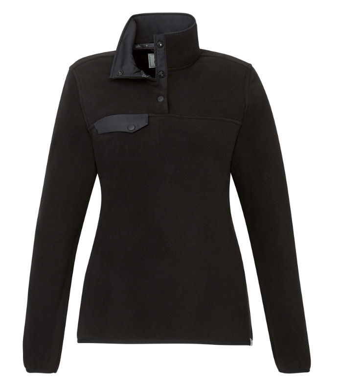 Roots73 Womens Westville Eco Microfleece Pullover in Black