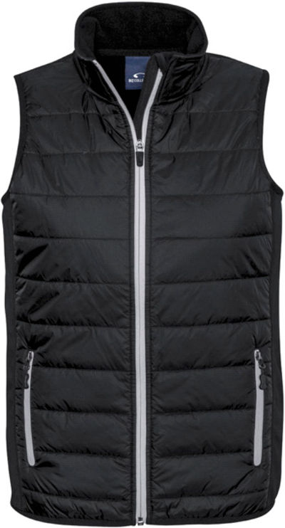 Am image of a Custom Biz Collection Mens Stealth Tech Vest in Black/Silver Grey!