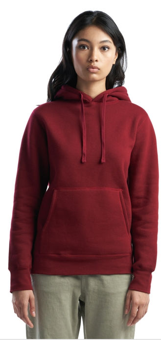 Jerico Premium Eco Fleece Hooded Sweatshirt in Bordeaux