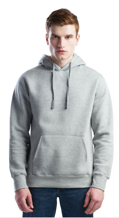 Jerico Premium Eco Fleece Hooded Sweatshirt in Heather Grey