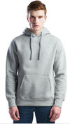 Am image of a Custom Jerico Premium Eco Fleece Hooded Sweatshirt in Heather Grey!