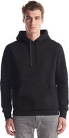Am image of a Custom Jerico Premium Eco Fleece Hooded Sweatshirt in Black!