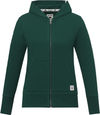 Am image of a Custom Roots73 Ladies Canmore Eco Full Zip Hoody in Evergreen!