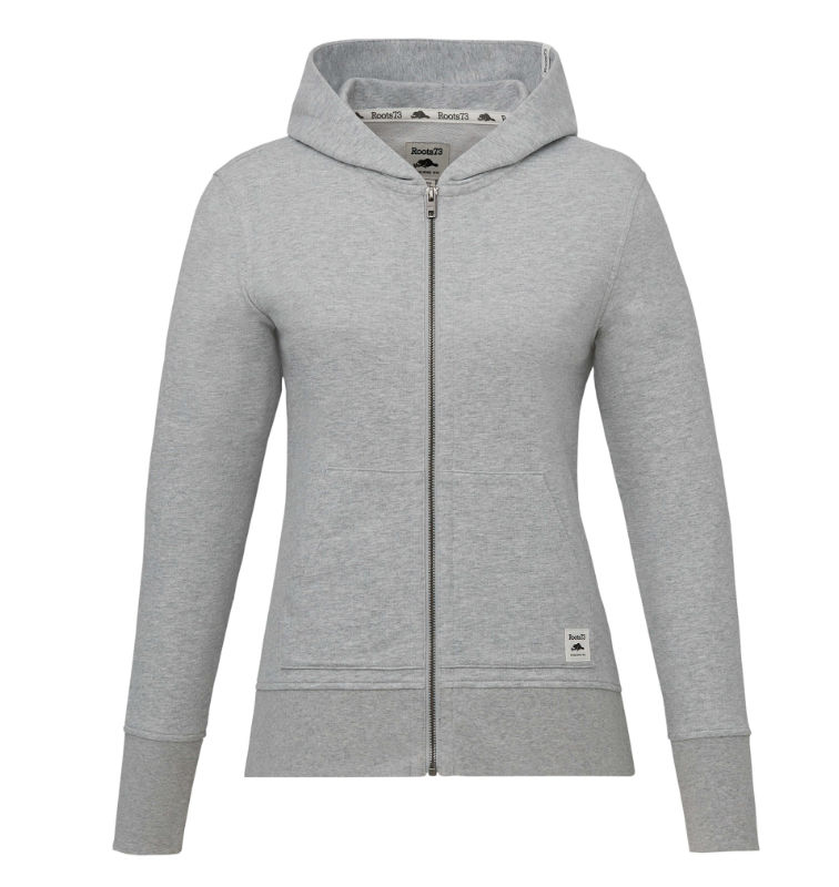 Roots73 Ladies Canmore Eco Full Zip Hoody in Grey