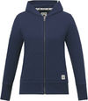 Am image of a Custom Roots73 Ladies Canmore Eco Full Zip Hoody in Indigo Blue!