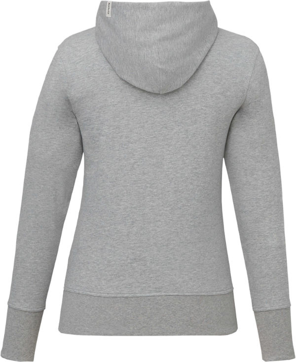 Am image of a Custom Roots73 Ladies Canmore Eco Full Zip Hoody in Grey!