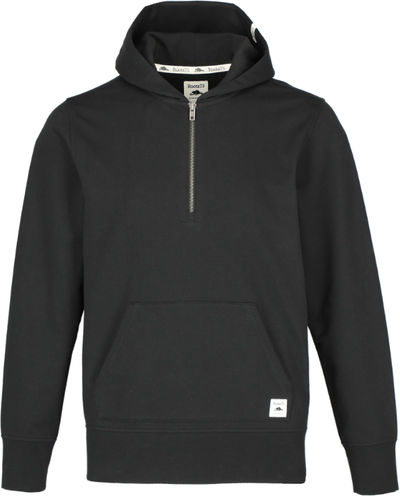Am image of a Custom Roots73 Canmore Eco Quarter Zip Hoody in Black!