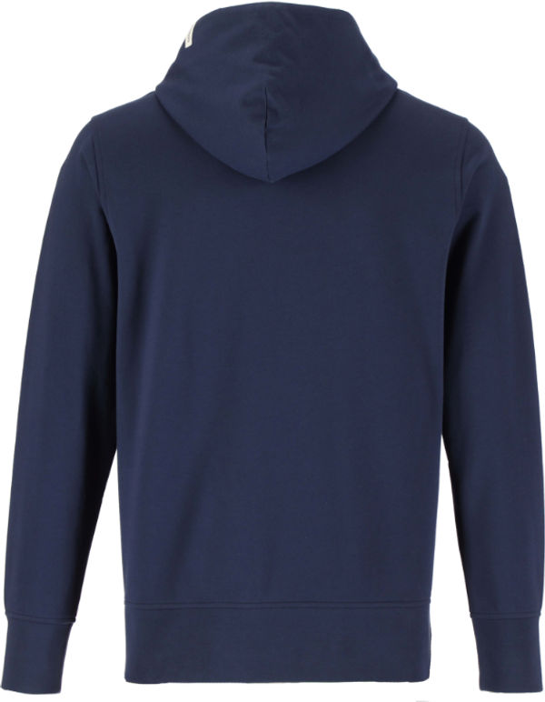 Am image of a Custom Roots73 Canmore Eco Quarter Zip Hoody in Indigo Blue!