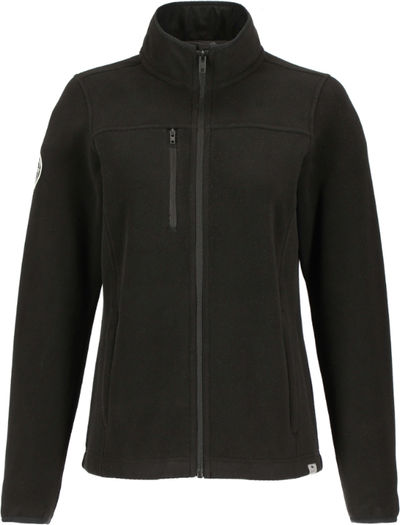 Am image of a Custom Roots73 Womens Westville Eco Microfleece Full Zip in Black!