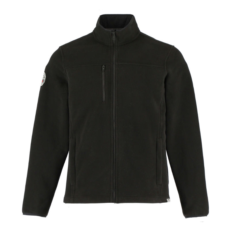 Roots73 Mens Westville Eco Microfleece Full Zip in Black