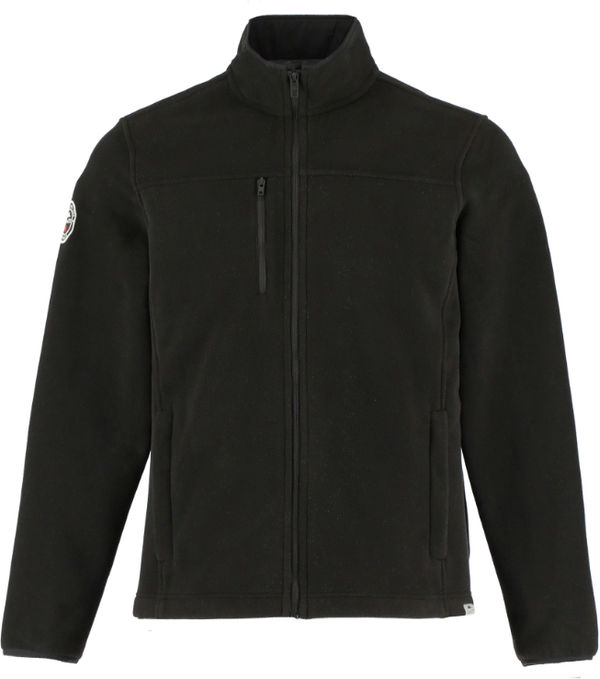 Am image of a Custom Roots73 Mens Westville Eco Microfleece Full Zip in Black!